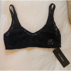 Dolce & Gabbana black logo bralette